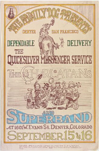 1967 FD-D2 The Charlatans Quicksilver 1601 W Evans Street Denver Poster Extra Fine 69