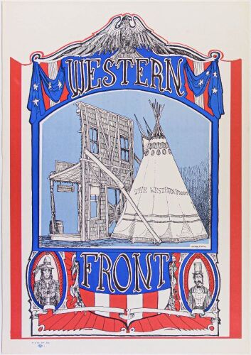 1967 AOR-2.202 Greg Irons The Western Front First Venue Poster Near Mint 83