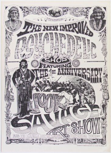 1967 AOR-79A Rick Griffin The Psychedelic Shop San Francisco RP2 Poster Excellent 79