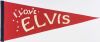 1960s Elvis Presley I Love Elvis Souvenir Felt Merch Pennant NG