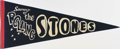 1960s Rolling Stones Souvenir Felt Merch Pennant NG