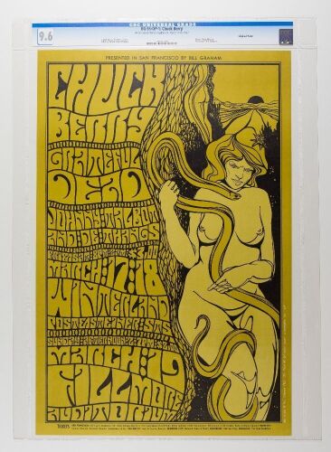 1967 BG-55 Grateful Dead Chuck Berry Fillmore Auditorium Poster CGC 9.6