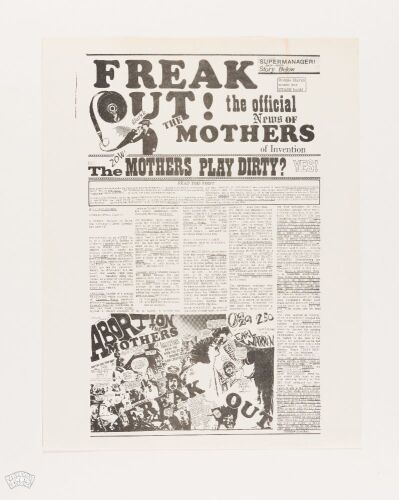 1966 Frank Zappa & The Mothers of Invention Earl Warren Santa Barbara Flyer Excellent 79