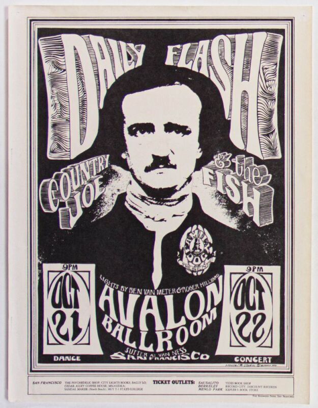 1966 FD-31 Daily Flash Country Joe Avalon Ballroom Handbill Excellent 79