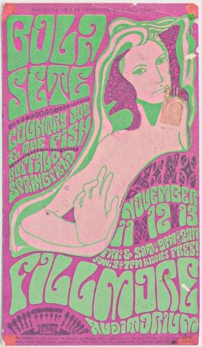 1966 BG-36 Bola Sete Buffalo Springfield Fillmore Auditorium Handbill Extra Fine 65