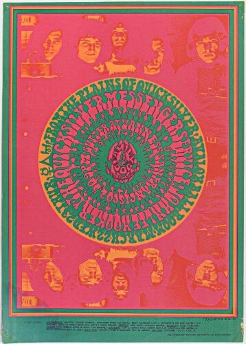 1967 FD-53 Quicksilver Messenger Service John Lee Hooker Avalon Ballroom Poster Extra Fine 67