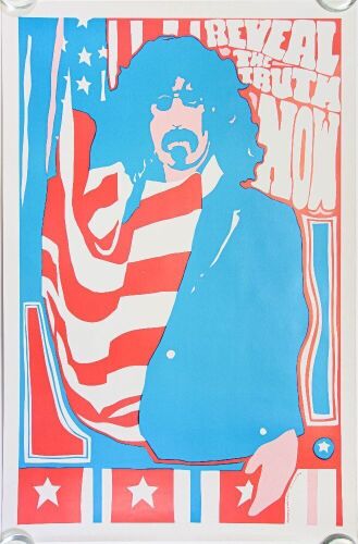 1967 Carl Johansen Frank Zappa Reveal The Truth Now Pandora Productions Poster Excellent 77