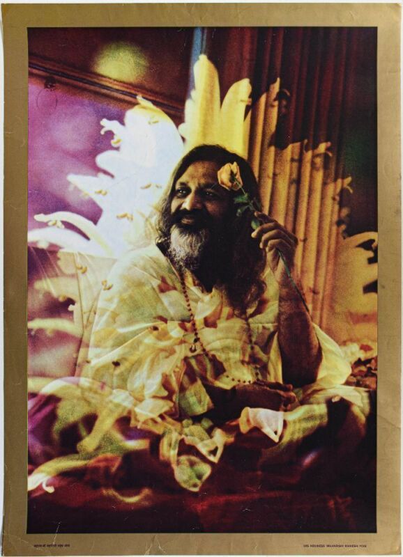 1960s His Holiness Maharishi Mahesh Yogi Headshop Poster Extra Fine 69