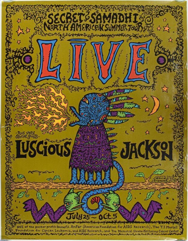 1997 Live Luscious Jackson Secret Samadhi Tour Poster Extra Fine 69