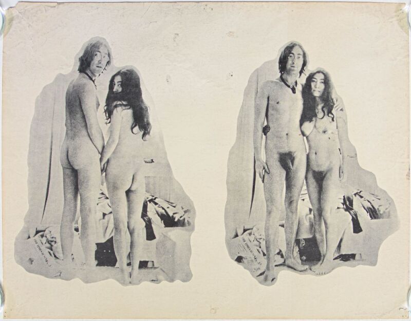 1970 John and Yoko Nude Headshop Poster Extra Fine 63