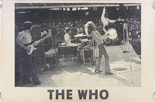 1970 The Who Anaheim Stadium Performance Photo Headshop Poster Extra Fine 63