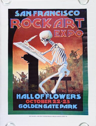 1994 Stanley Mouse SF Rock Art Expo Signed Mouse Poster Extra Fine 60