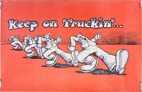 1967 R. Crumb Keep On Truckin' Headshop Pirate Poster Extra Fine 61