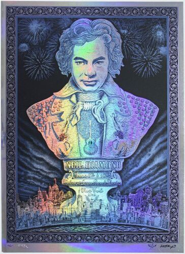 2012 Emek Neil Diamond Jones Beach Theatre LE Signed Emek Poster Near Mint 85