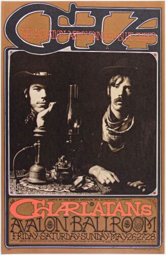 1967 FD-63 The Charlatans Avalon Ballroom RP2 Poster Near Mint 87