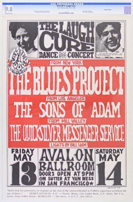 1966 FD-8 Blues Project Avalon Ballroom Poster CGC 9.8