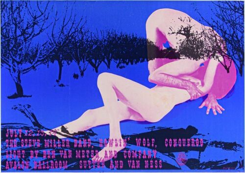 1968 FD-127 Steve Miller Band Howlin' Wolf Avalon Ballroom Poster Excellent 77