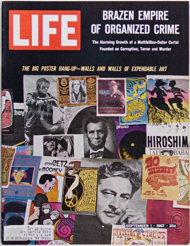 1967 Life Magazine The Big Poster Hang Up September Issue Vintage Magazine Near Mint 83