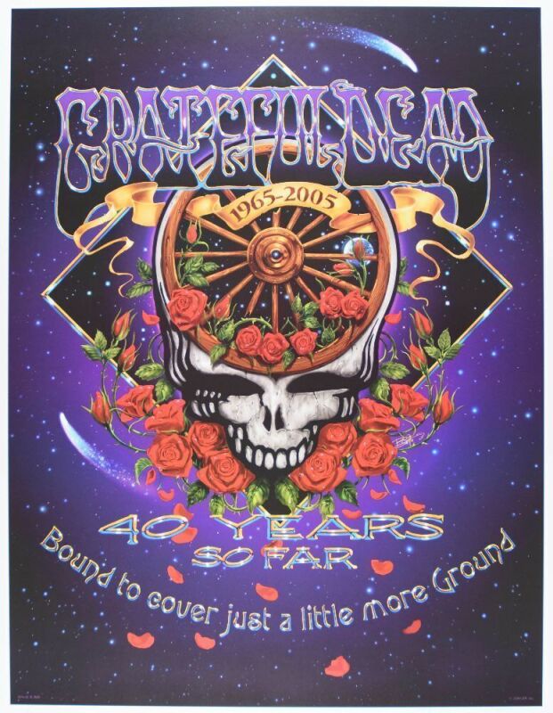 2004 Grateful Dead 40 Years So Far w/ COA LE Signed Biffle Poster Mint 95