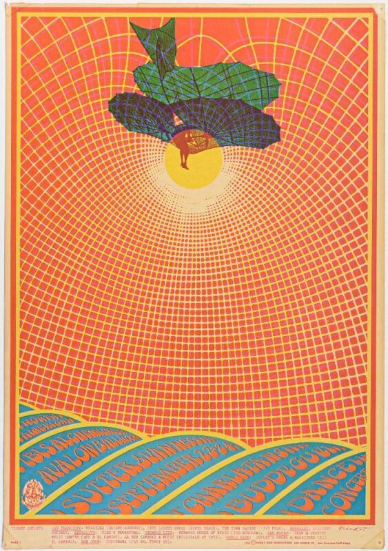 1967 FD-83 The Charlatans Buddy Guy Avalon Ballroom RP2 Poster Extra Fine 67