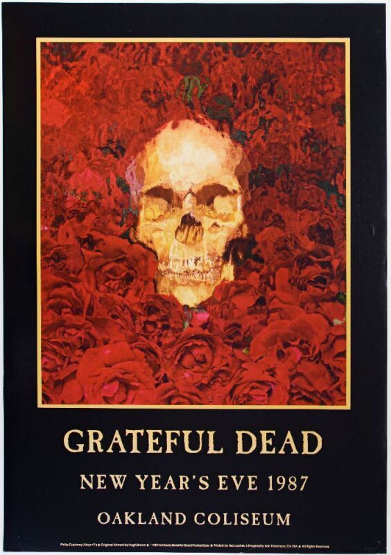 1987 PCL-7B Grateful Dead New Years Eve Oakland Coliseum Poster Extra Fine 65