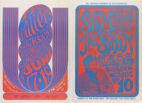 Lot of 2 Popular Bill Graham Numbered Series RP Posters