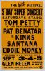 1982 The Us Festival Tom Petty Pat Benatar Glen Helen Regional Park Poster Extra Fine 67