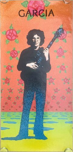 1974 Jerry Garcia Compliments Round Records Large Promotional Poster Near Mint 89