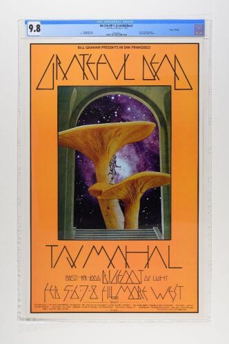 1970 BG-216 Grateful Dead Taj Mahal Fillmore West Poster CGC 9.8