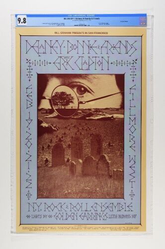 1970 BG-218 Delaney & Bonnie & Friends with Eric Clapton Fillmore West Poster CGC 9.8