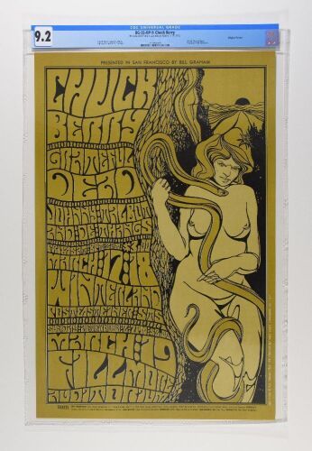 1967 BG-55 Grateful Dead Chuck Berry Fillmore Auditorium Poster CGC 9.2