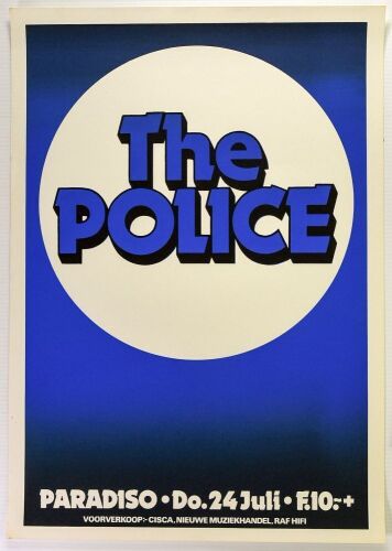 1980 The Police The Paradiso Amsterdam Poster Excellent 79