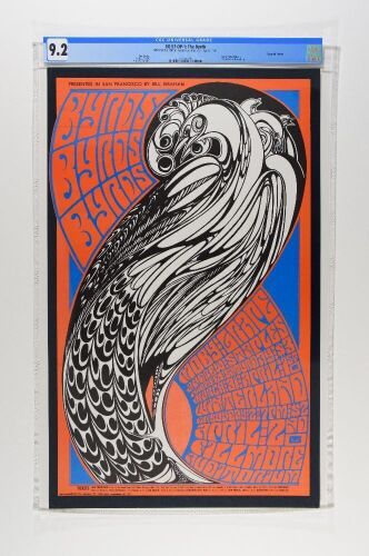 1967 BG-57 The Byrds Winterland & Fillmore Auditorium Poster CGC 9.2