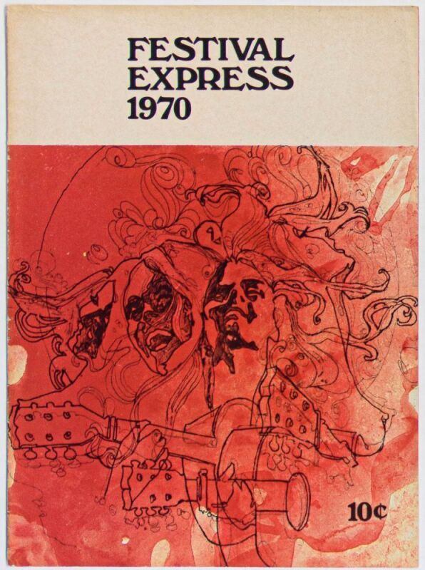 1970 The Band Grateful Dead Janis Joplin Festival Express Program Excellent 79