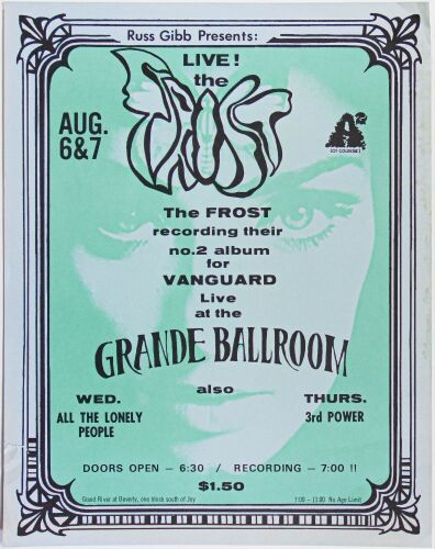 1969 G/G-690806 The Frost Grande Ballroom Detroit Poster Extra Fine 63