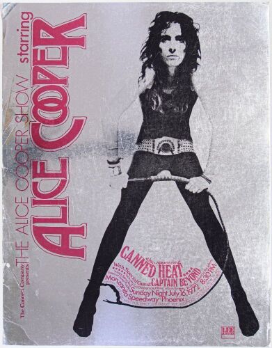 1972 Alice Cooper Canned Heat Manzanita Speedway Phoenix Mirror Foil Poster Extra Fine 65