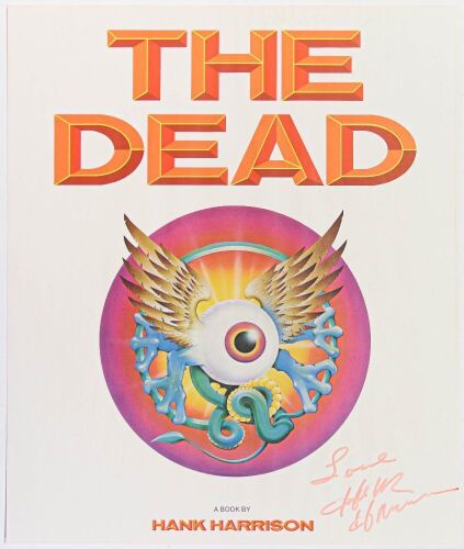 1980 Hank Harrison The Dead Book Signed Harrison Promo Poster Near Mint 81