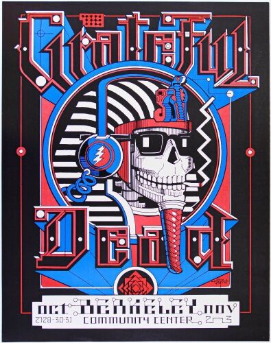 1984 Rick Griffin Grateful Dead Berkeley Community Center Poster Near Mint 83