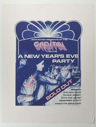 1977 Southside Johnny and the Asbury Jukes NYE Capitol Theatre Passaic Poster Near Mint 87