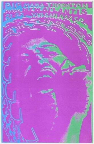 1969 VG-690321 Big Mama Thornton Vulcan Gas Company Handbill Near Mint 85