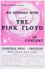 1969 Pink Floyd Fairfield Hall Croydon Ticket Order Form Handbill Excellent 75