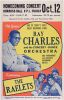 1962 Ray Charles The Raelettes Burruss Hall Virginia Tech Blacksburg Cardboard Poster Near Mint 87