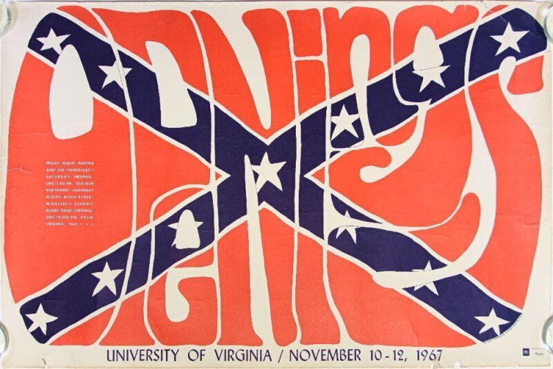1967 Martha & The Vandellas Mitch Ryder University Hall The University of Virginia Charlottesville Poster Extra Fine 61