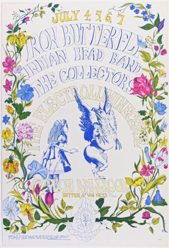 1968 FD-126 Iron Butterfly The Collectors Avalon Ballroom Poster Near Mint 81