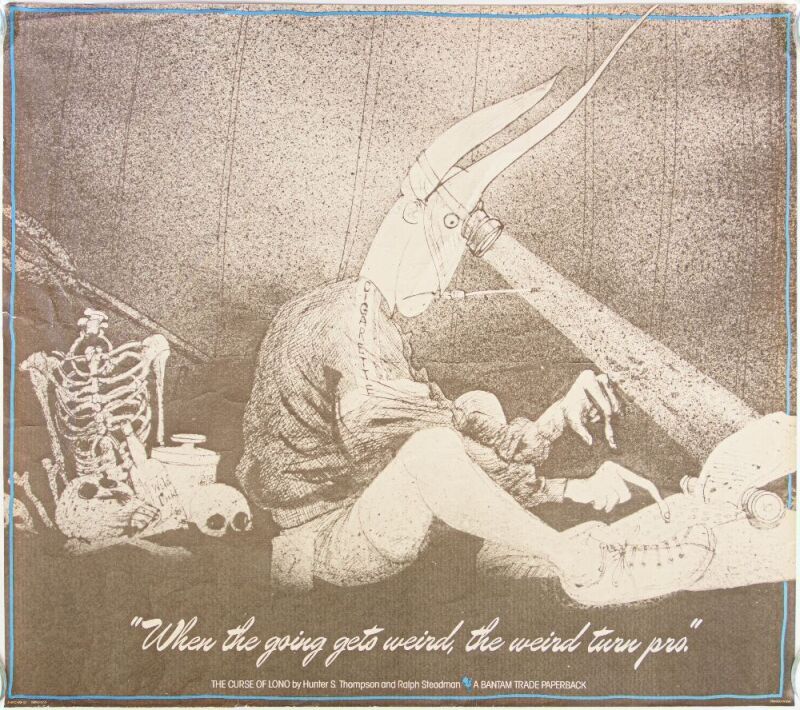 1983 Hunter S. Thompson The Curse of Lono Promo Poster Extra Fine 63