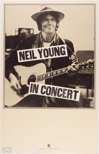 1978 Neil Young Comes A Time Tour Blank Poster Near Mint 81