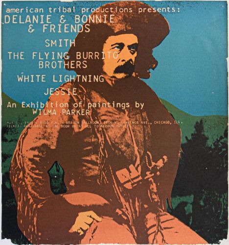 1970 AOR-4.207 Delaney & Bonnie & Friends The Flying Burrito Brothers Aragon Ballroom Chicago Poster Extra Fine 63
