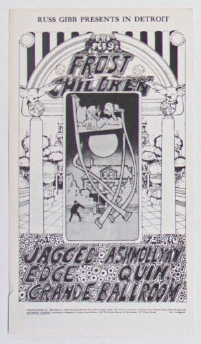 1968 G/G-680209 Frost Jagged Edge Grande Ballroom Detroit Postcard Excellent 79