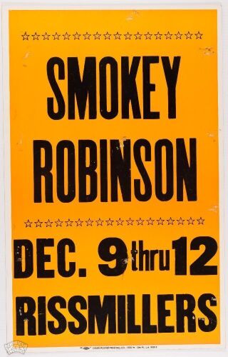 1982 Smokey Robinson Rissmillers Cardboard Poster Extra Fine 69