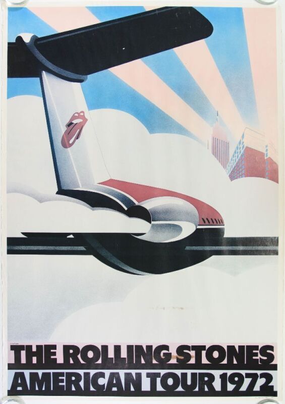 1972 AOR-4.263 The Rolling Stones American Tour Merch Poster Extra Fine 63 Trimmed